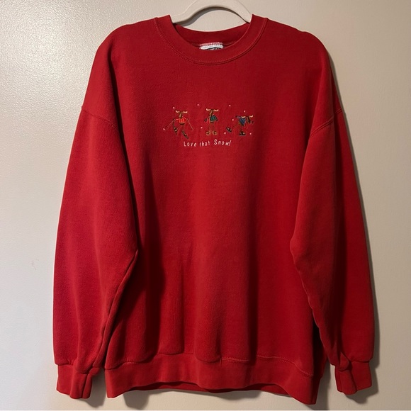 Vintage | Embroidered Moose Winter Sweatshirt - Picture 2 of 6
